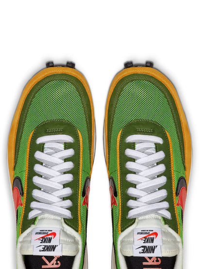 X Sacai Ldwaffle Green Gusto Sneakers
