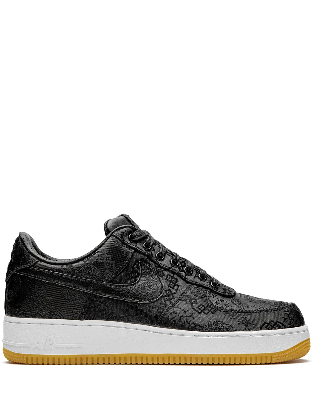 X Fragment X Clot Air Force 1 07 Black Silk Sneakers