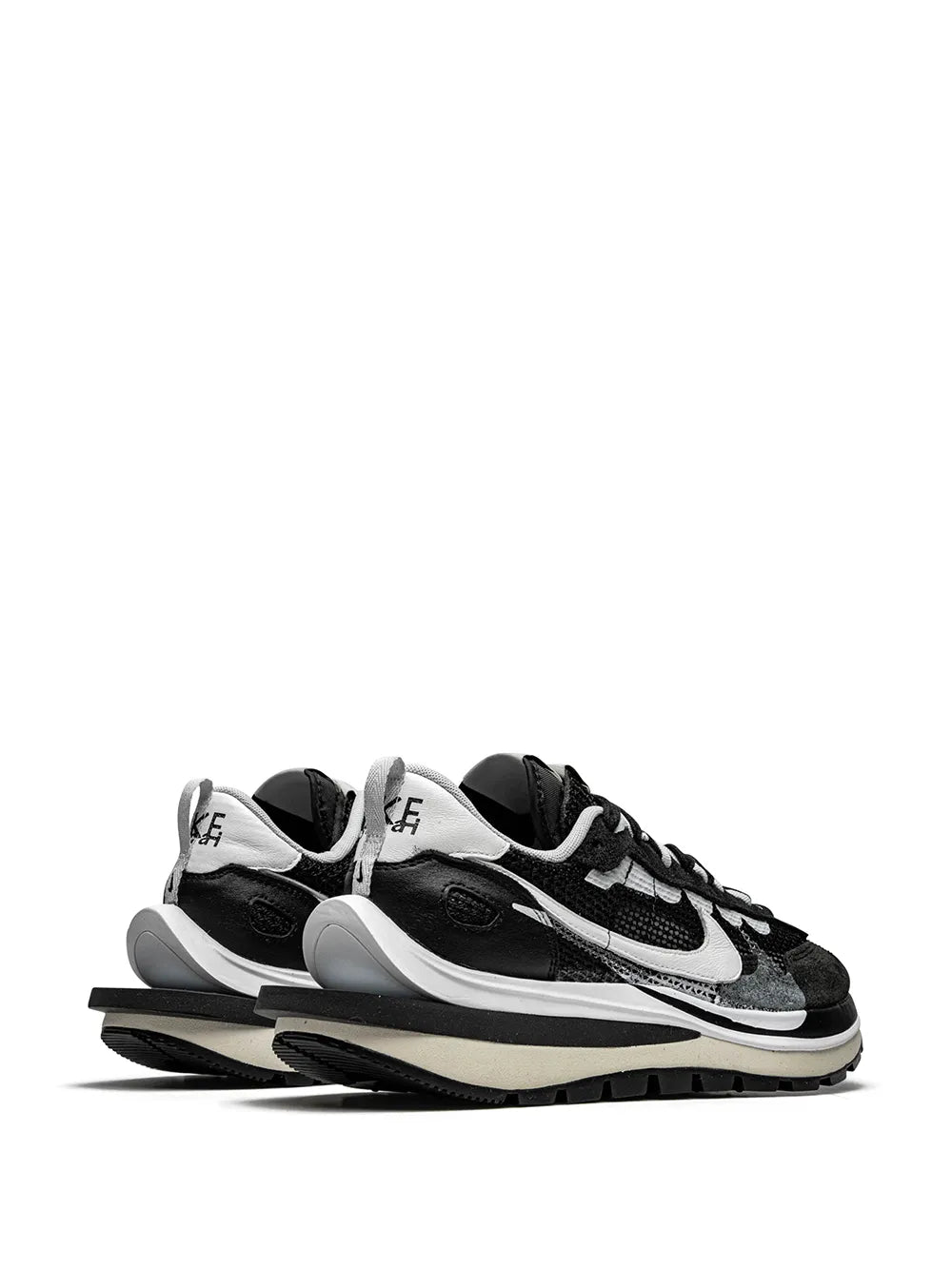 X Sacai Vaporwaffle Black White Sneakers