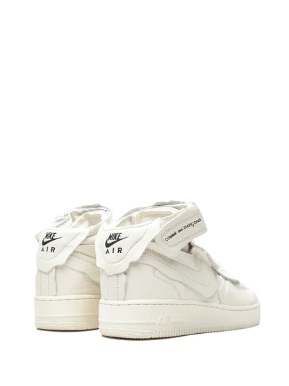 X Comme Des Gar n Air Force 1 Mid White Sneakers