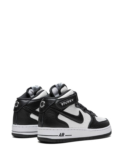 X St sy Air Force 1 Mid Light Bone Black Sneakers