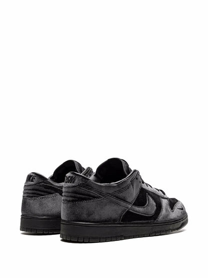 X Dover Street Market Dunk Low Triple Black Velvet Sneakers