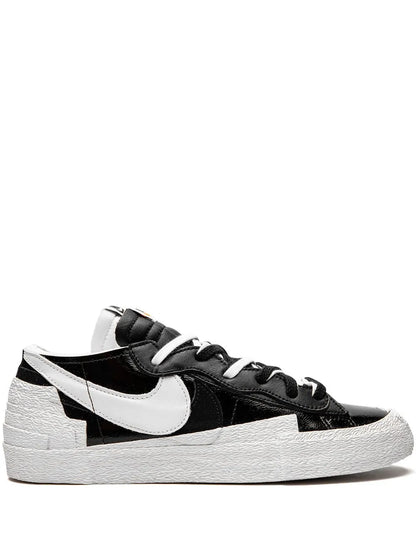 X Sacai Blazer Low Black Patent Leather Sneakers