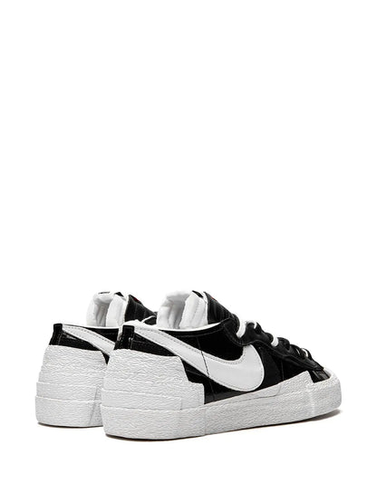 X Sacai Blazer Low Black Patent Leather Sneakers