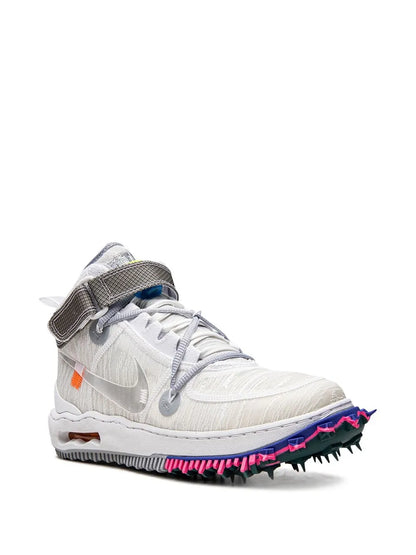 X Off-White Air Force 1 Mid White Sneakers