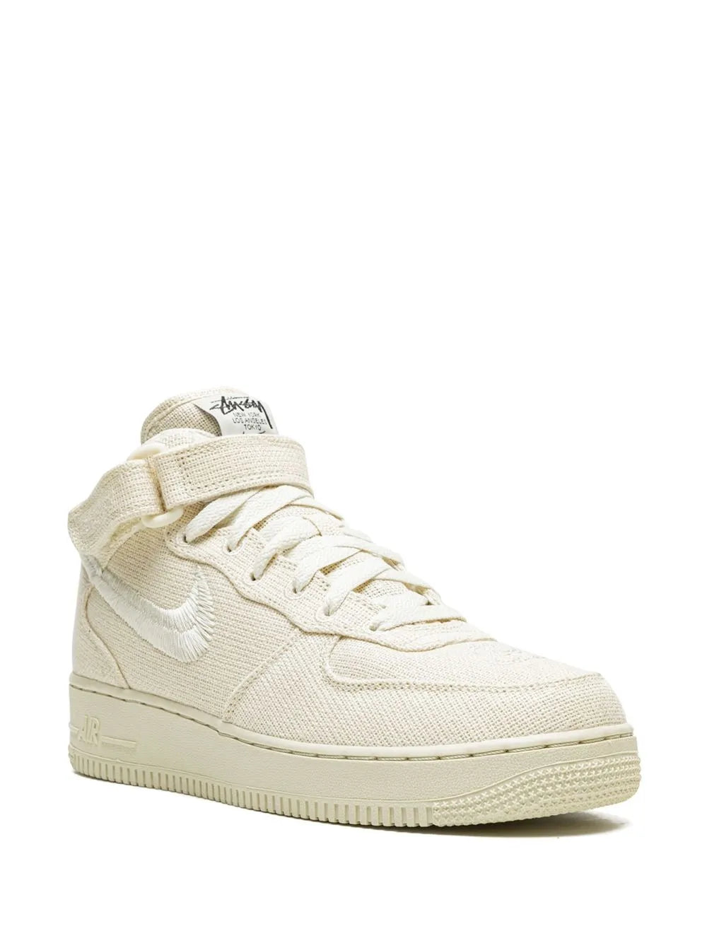 X Stussy Air Force 1 Mid Fossil Sneakers