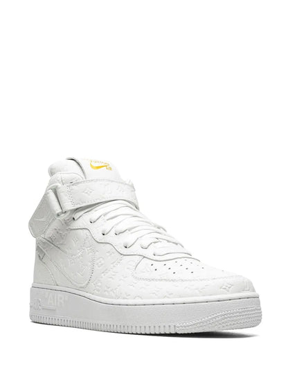 X Louis Vuitton X Virgil Abloh Air Force 1 Mid White/White Sneakers