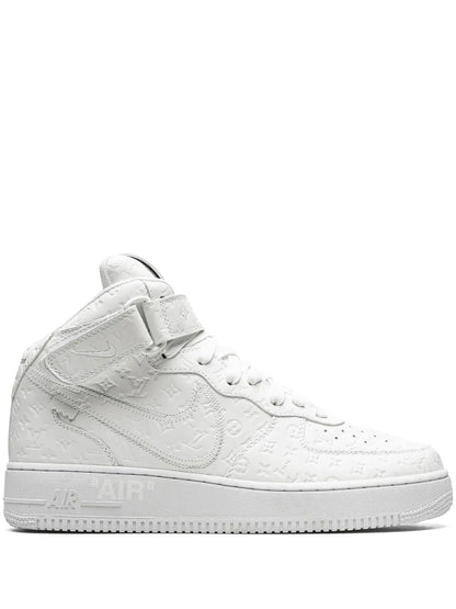 X Louis Vuitton X Virgil Abloh Air Force 1 Mid White/White Sneakers