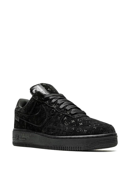 X Louis Vuitton X Virgil Abloh Air Force 1 Low Black/Black Sneakers