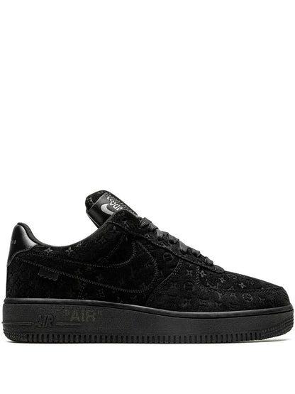 X Louis Vuitton X Virgil Abloh Air Force 1 Low Black/Black Sneakers
