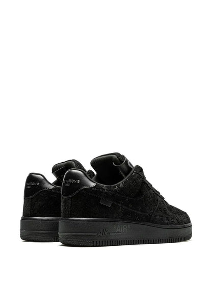 X Louis Vuitton X Virgil Abloh Air Force 1 Low Black/Black Sneakers