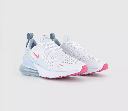 styleora Air Max 270 Shoes White Pinksicle Blue Tint Light Armory Blue styleora