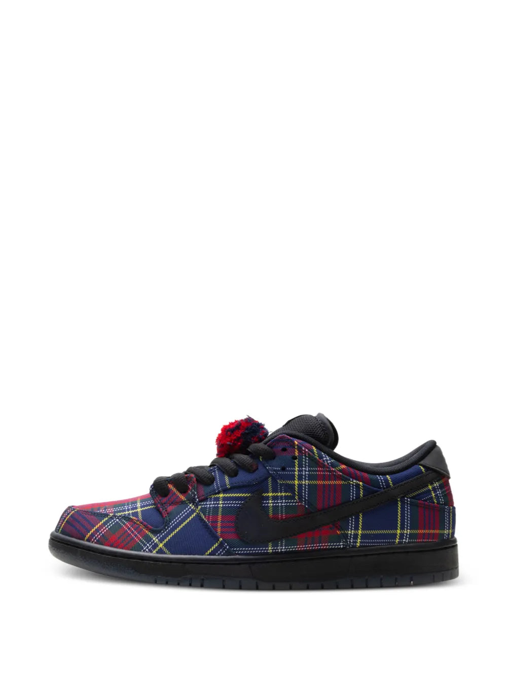 Sb Dunk Low Tartan Pompom Low-Top Sneakers