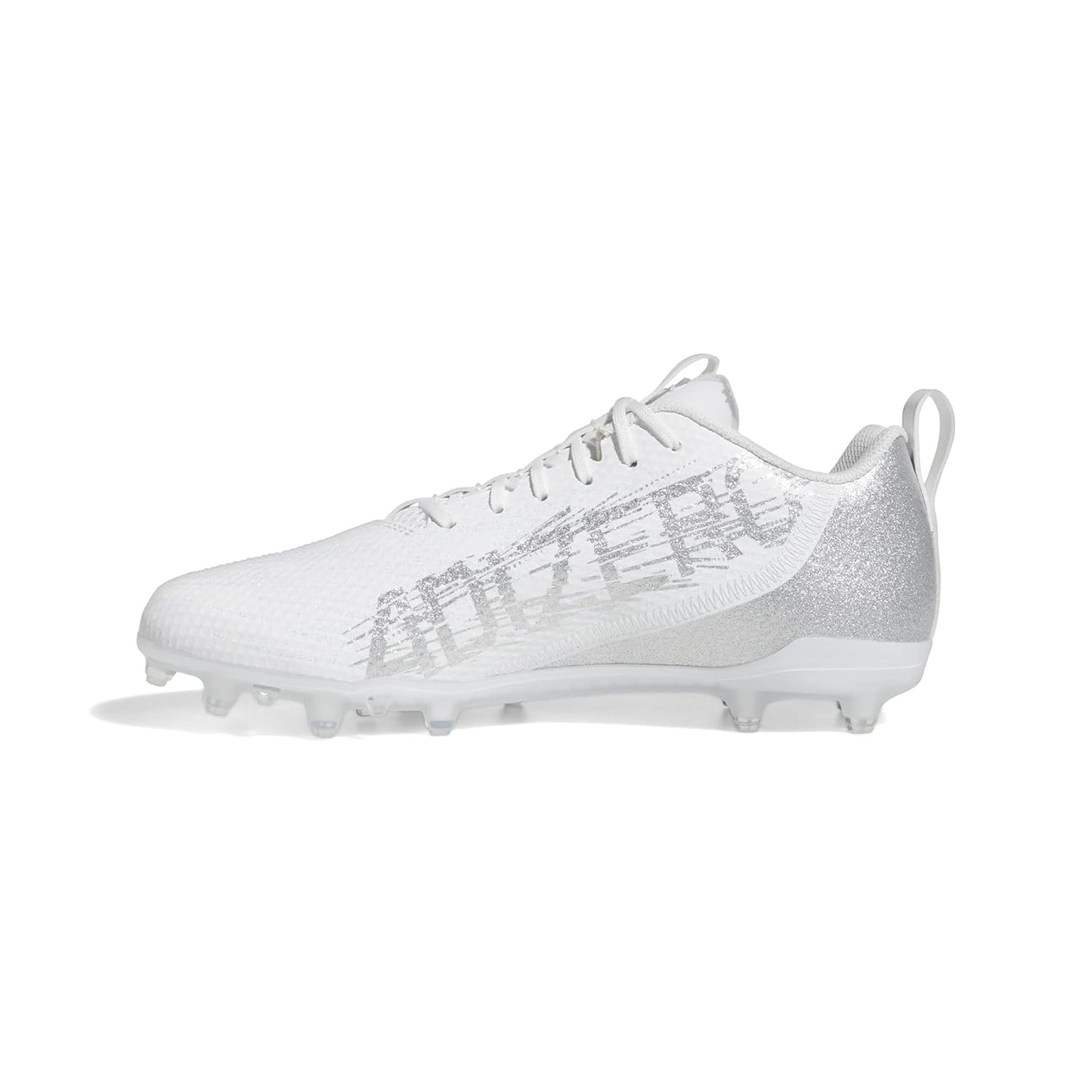 styleora Men's Adizero Spark Football Shoe White Silver Metallic White styleora