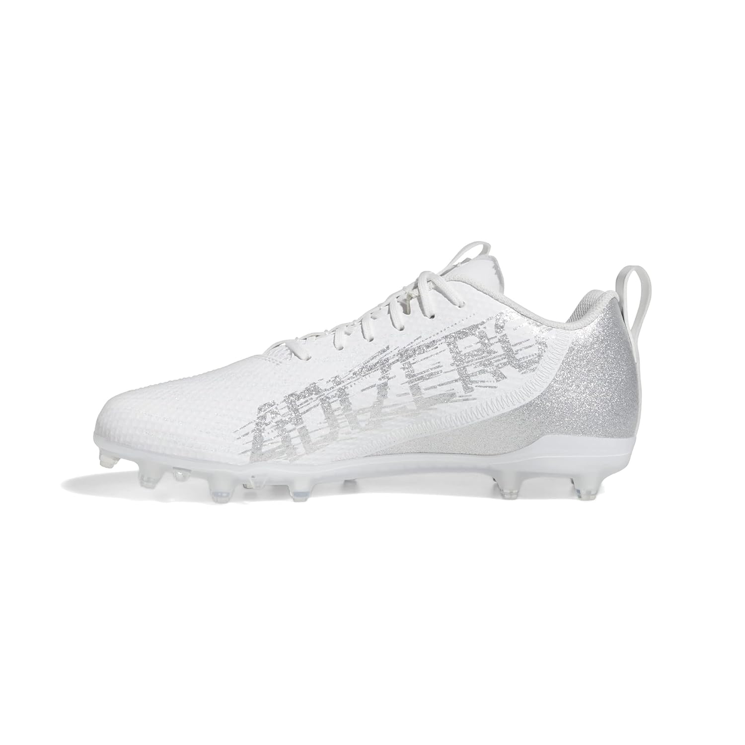 styleora Men's Adizero Spark Football Shoe White Silver Metallic White styleora