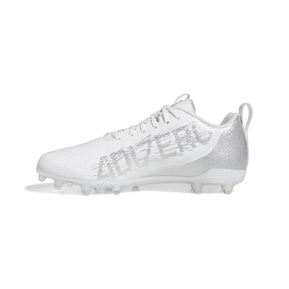 styleora Men's Adizero Spark Football Shoe White Silver Metallic White styleora
