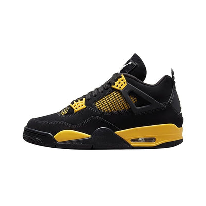 styleora Air Jordan 4 Retro Black White-tour Yellow styleora