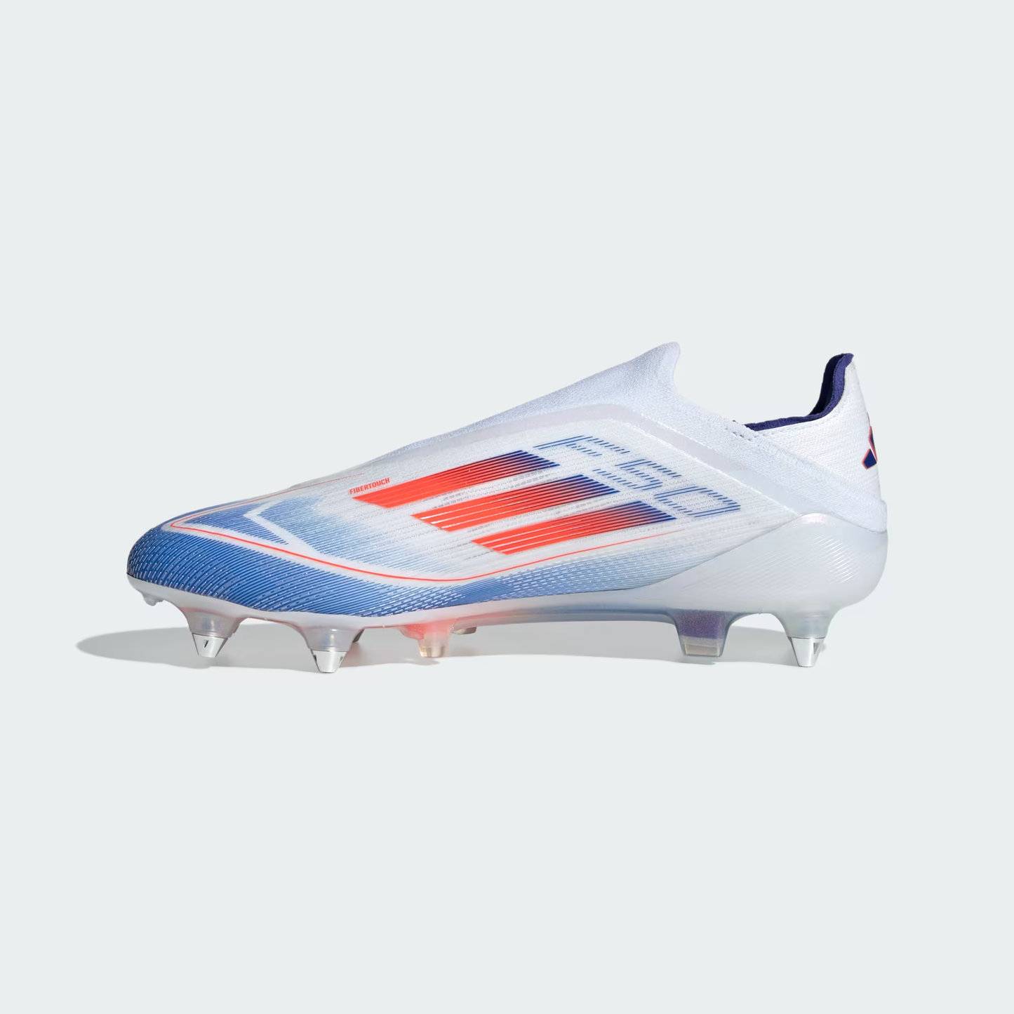 styleora F50 Elite Laceless Soft Ground Soccer Cleats Cloud White Solar Red Lucid Blue styleora