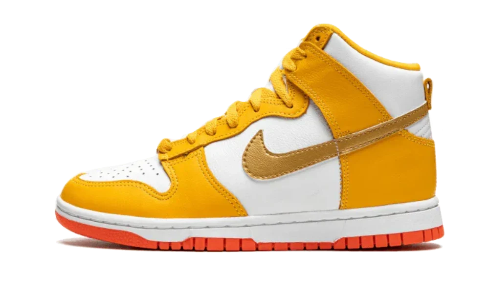 styleora Dunk High Shoes University Gold White-Crimson Metallic Gold-gold styleora