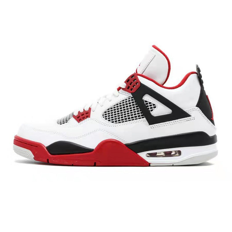 styleora Air Jordan 4 Retro Oxidized Shoes White Black Red styleora