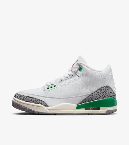 styleora Air Jordan 3 Retro Shoes Green Gray White styleora