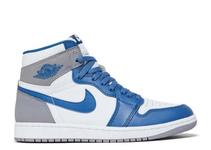 styleora Air Jordan 1 Retro High OG First in Flight Women's Shoes Blue Gray White styleora
