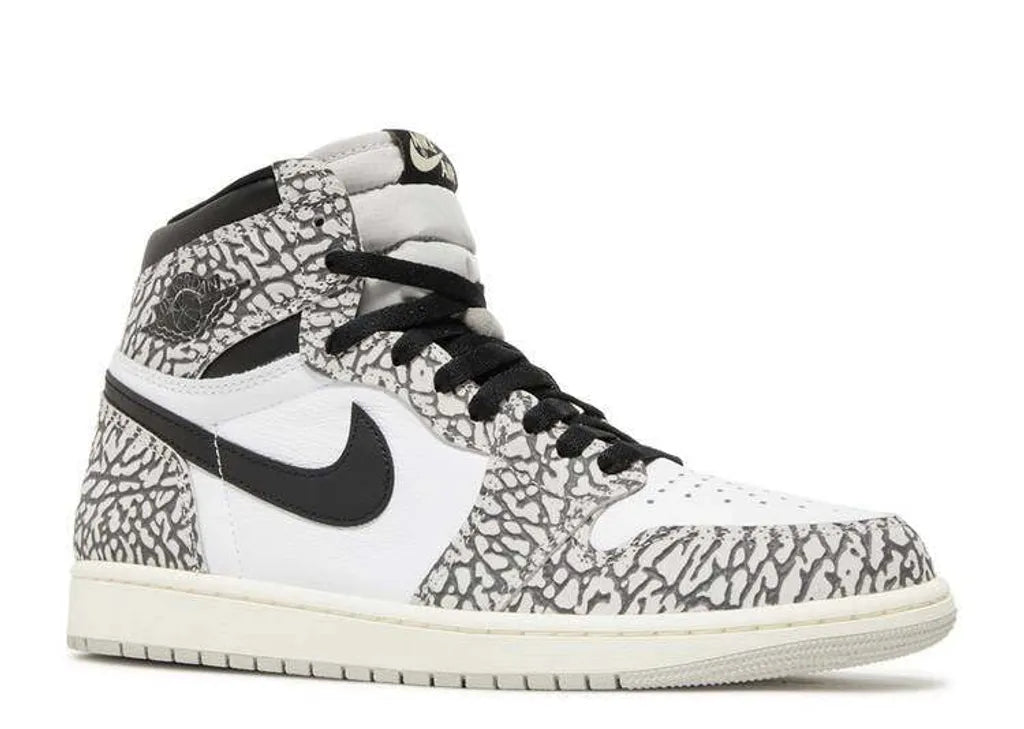 styleora Air Jordan 1 Retro High OG First in Flight Women's Shoes Black Gray White styleora